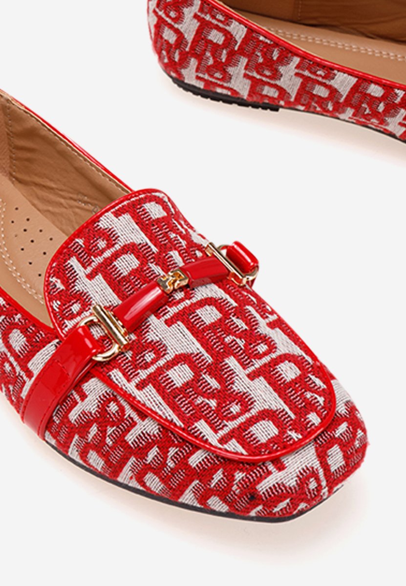 Mocassins femme rouges Vallerano