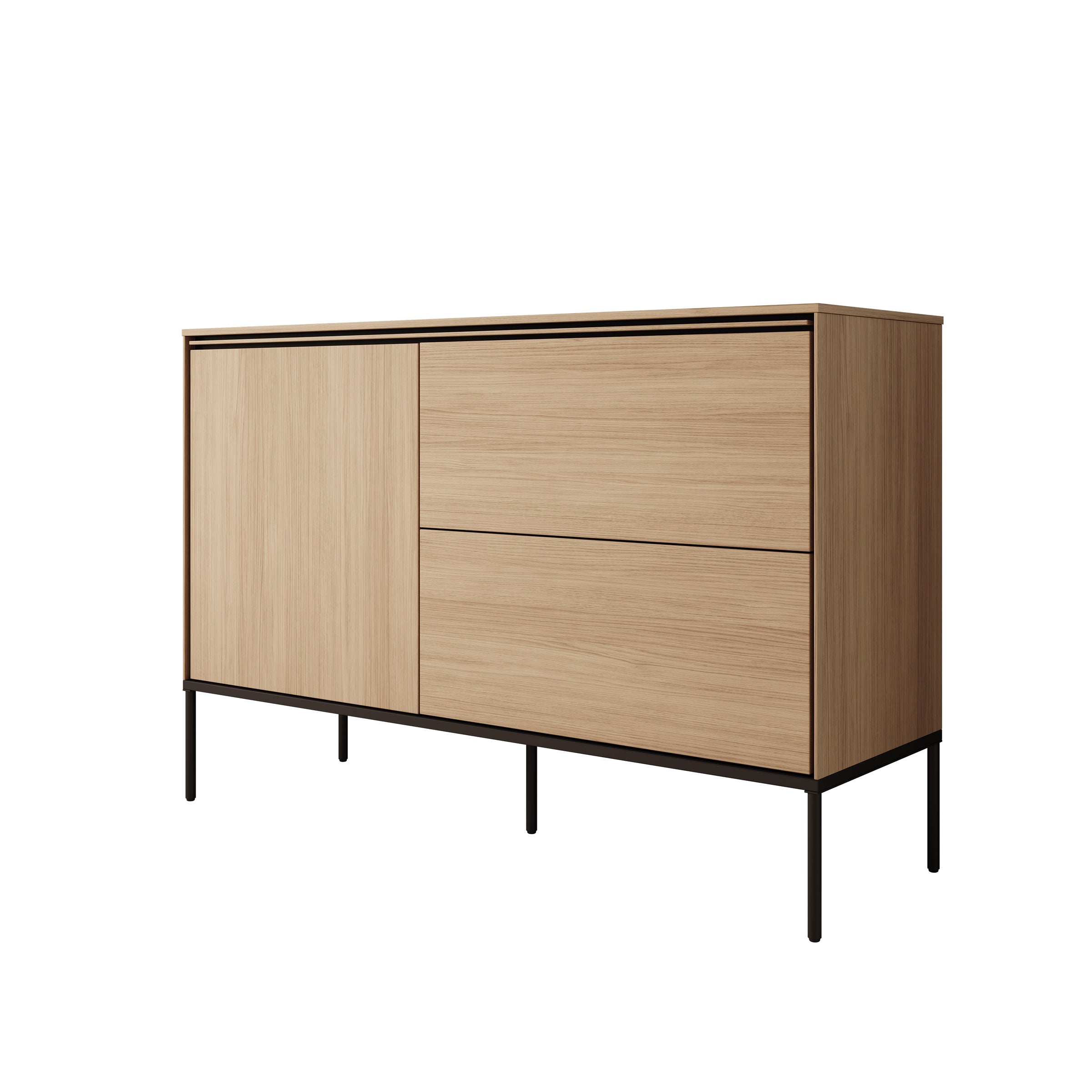 Meubella - Vicious - Dressoir - Eiken - 127x41x85 cm