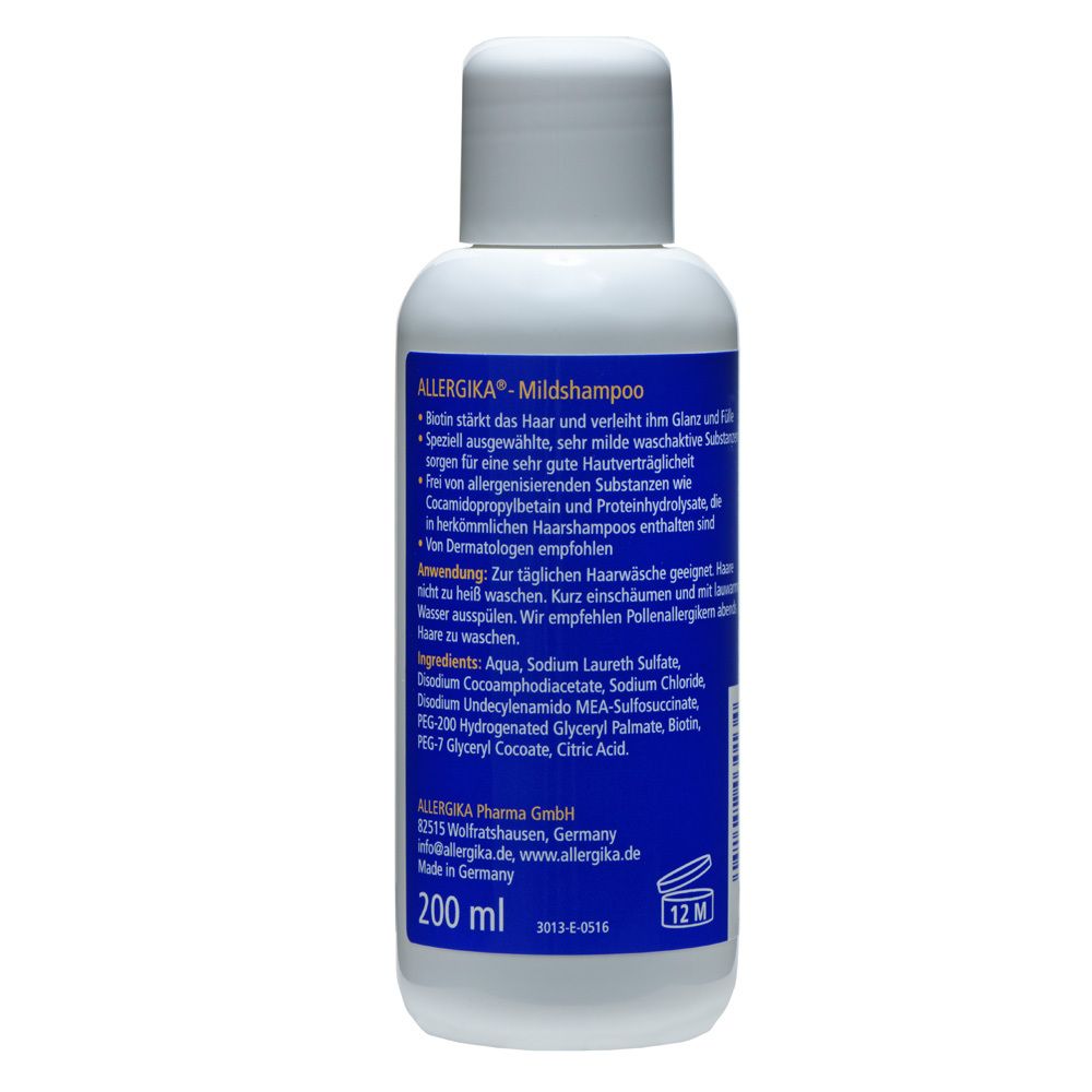 ALLERGIKA® Mildshampoo - Milde tägliche Reinigung bei sensibler, irritierter, zu Juckreiz und Schuppen neigender Kopfhaut und Kopfhautekzemen