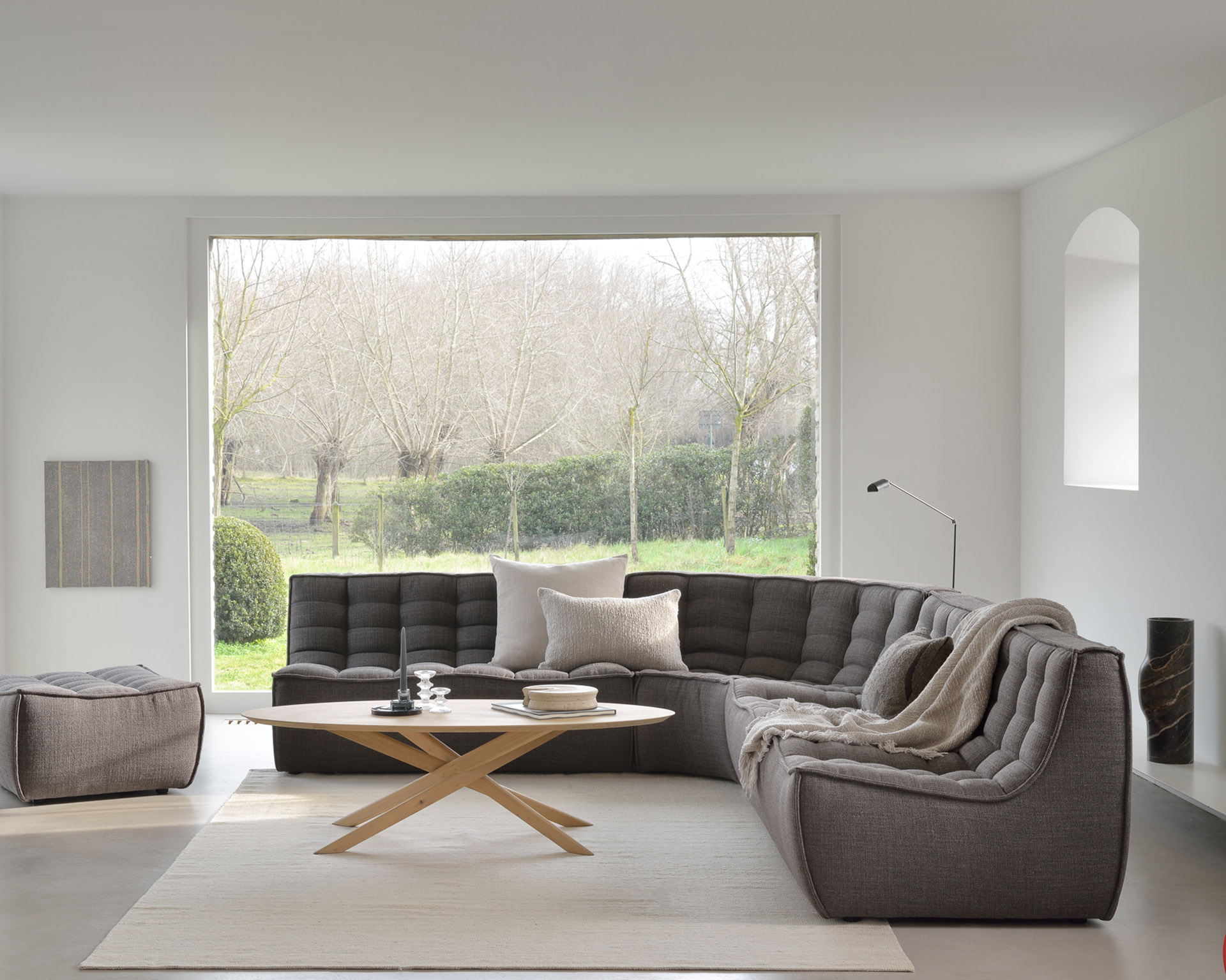 Sofa N701 3 seat - dark grey