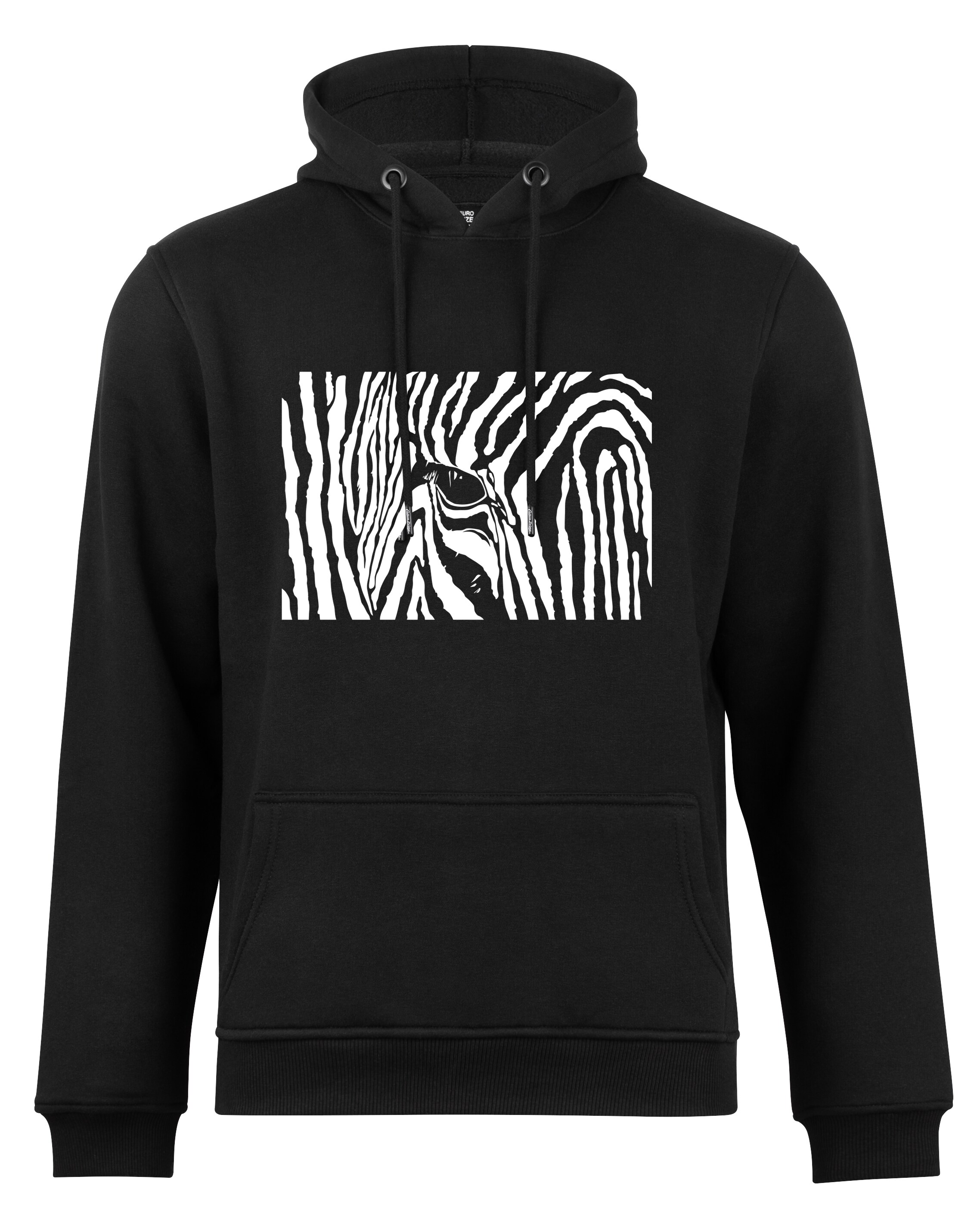 Cotton Prime® Kapuzensweatshirt Black & White Zebra Eye