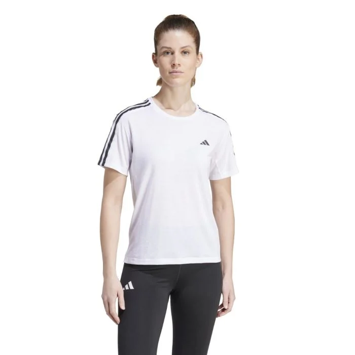 adidas Dame T-shirts Own The Run E 3-Stripes T-shirt Hvid