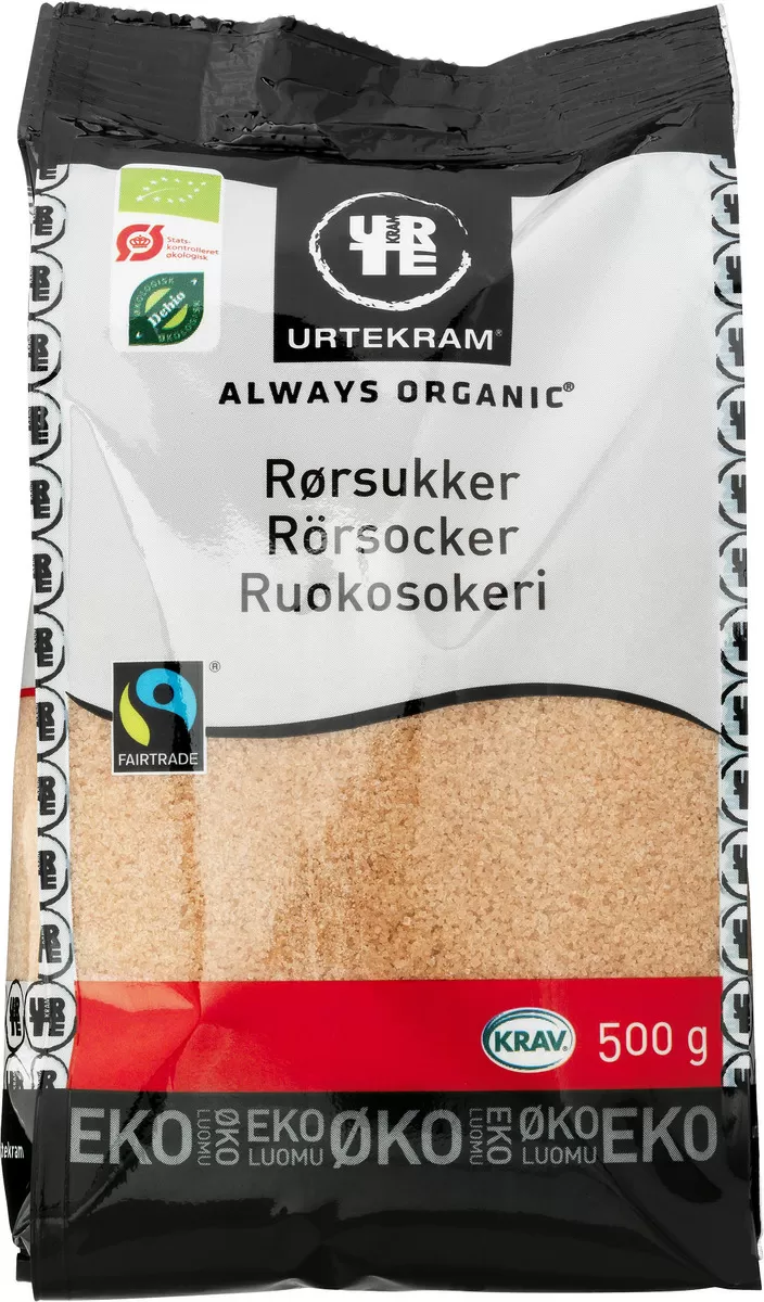 Urtekram Rørsukker Max Havelaar Ø - 500 gr