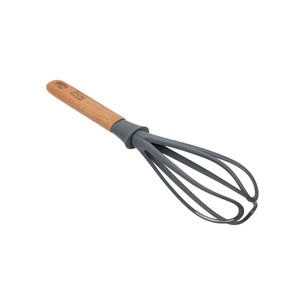 Subra Holz Hand Schwingbesen Rühr Schneebesen zum Kochen / Backen (94205) - Braun / Grau
