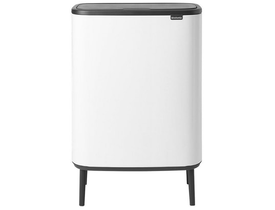 BRABANTIA - Poubelle Touch Bo Touch Bin Hi, 2 x 30L - Blanche