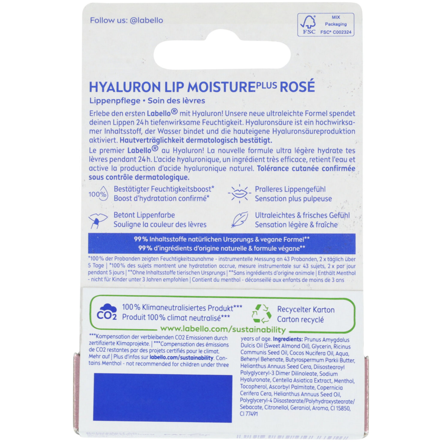 Labello Hyaluron Lip Moisture Plus Rosé