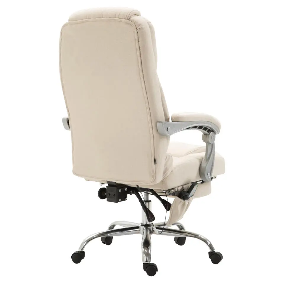CLP Bureaustoel Pacific chroom Frame - Stof - creme