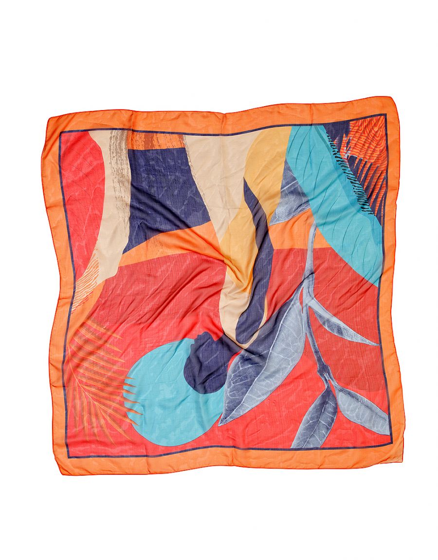 Foulard carré rouge