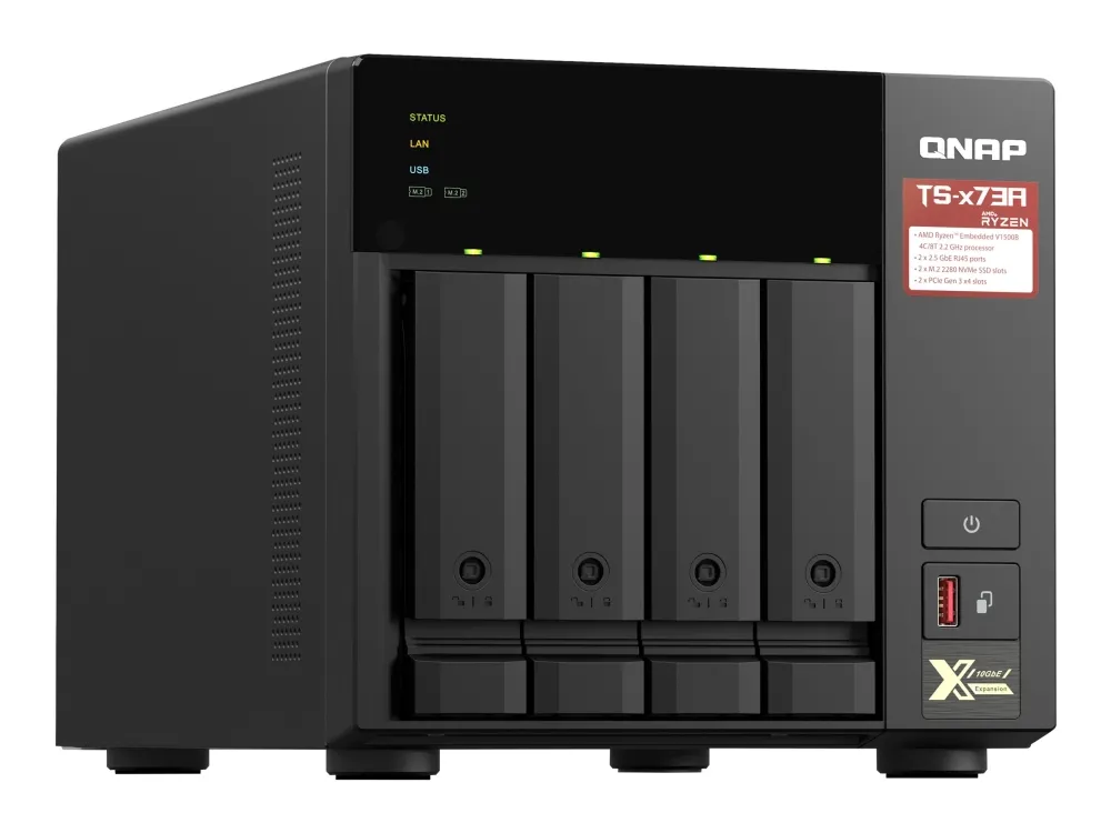 QNAP TS-473A - NAS-server - 4 bays - SATA 6Gb/s - RAM 8 GB - 2.5 Gigabit Ethernet