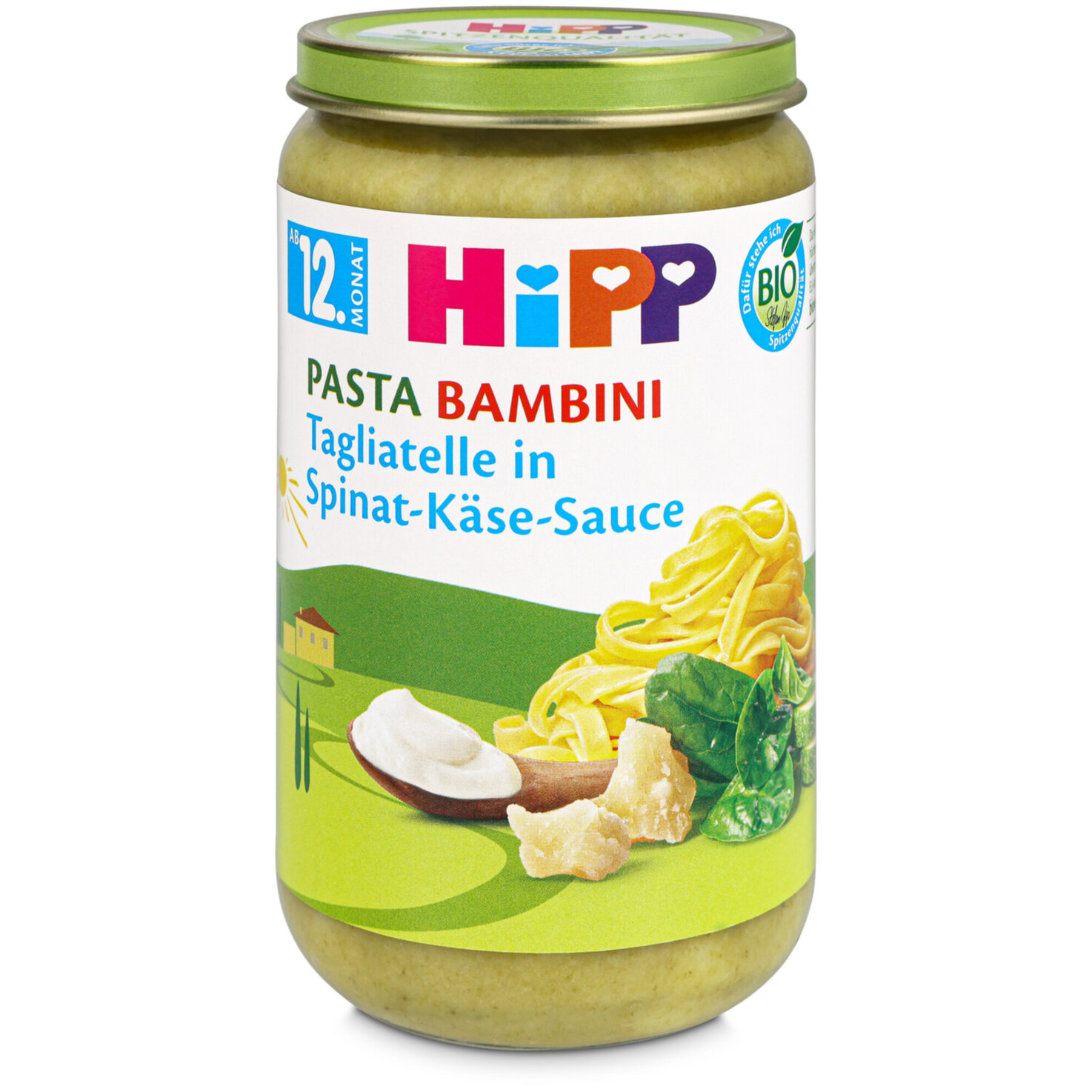 Hipp Tagliatelle Spinat & Käse Sauce 12+ Monate