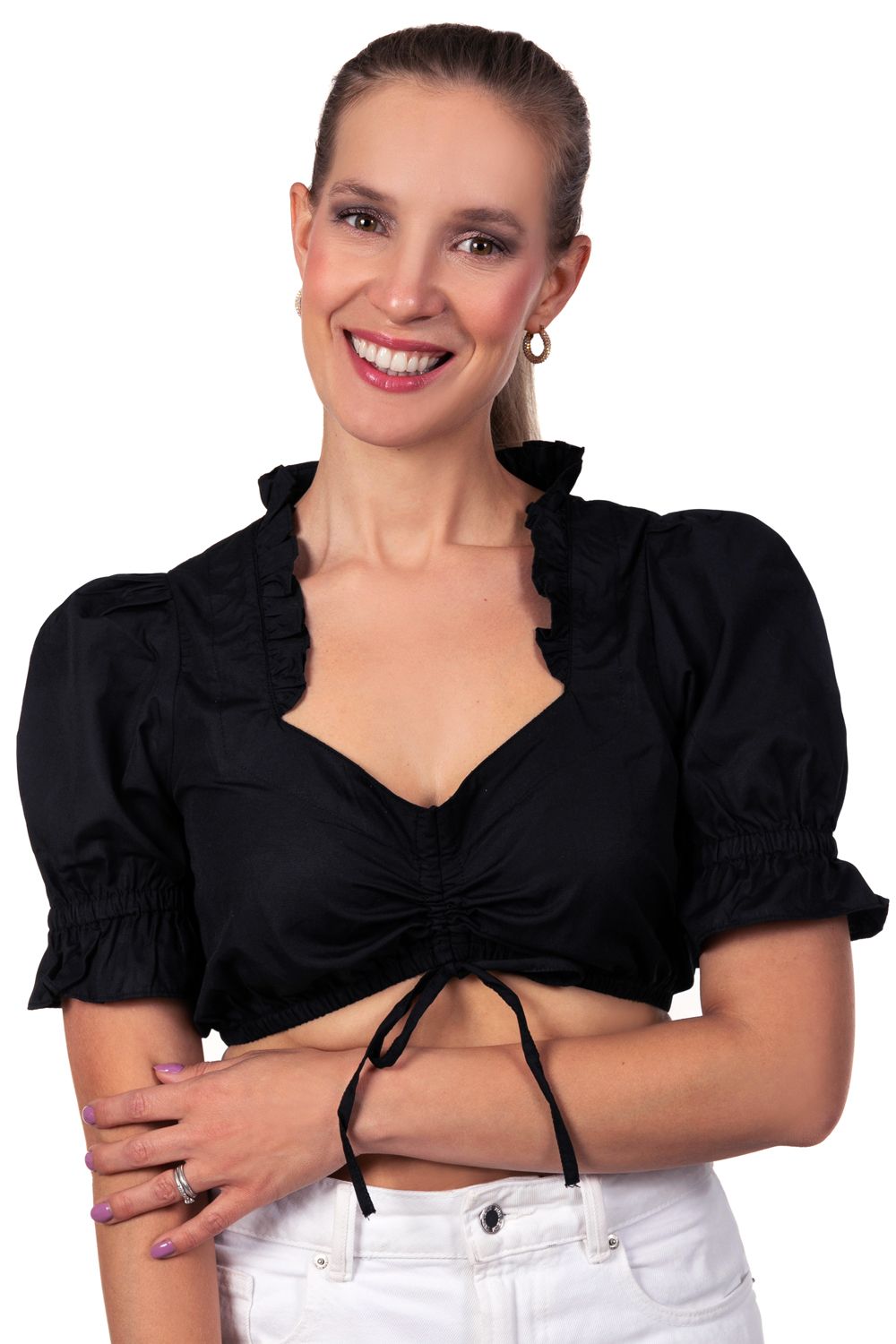 Dirndlbluse mit Schnürung