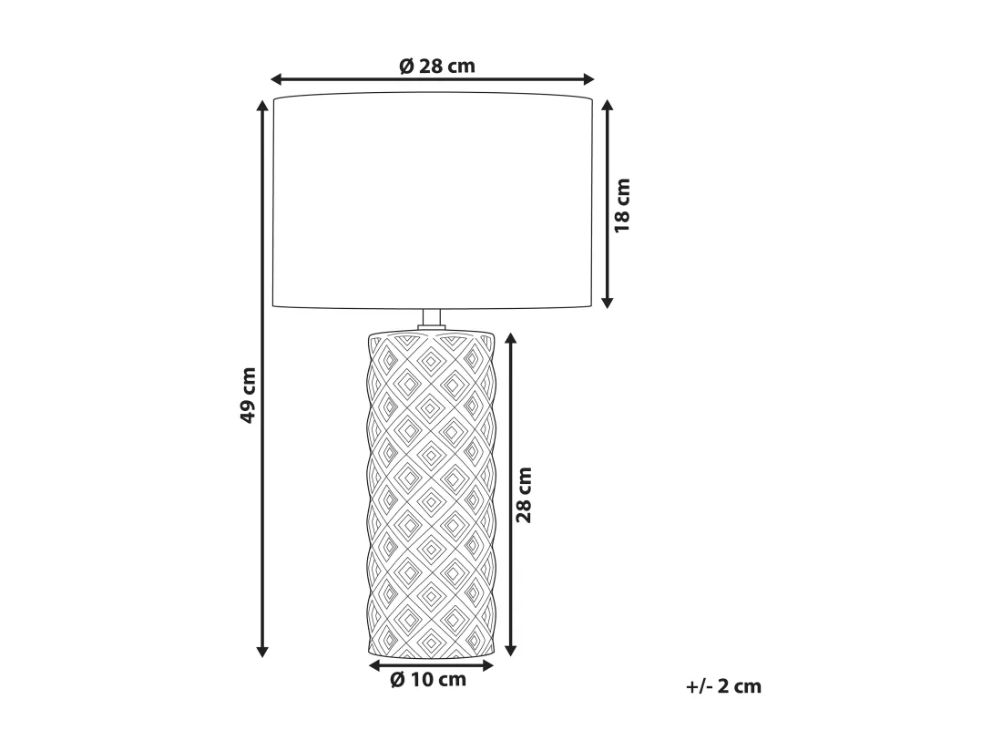 Lampe à poser BALONNE Céramique Beige clair
