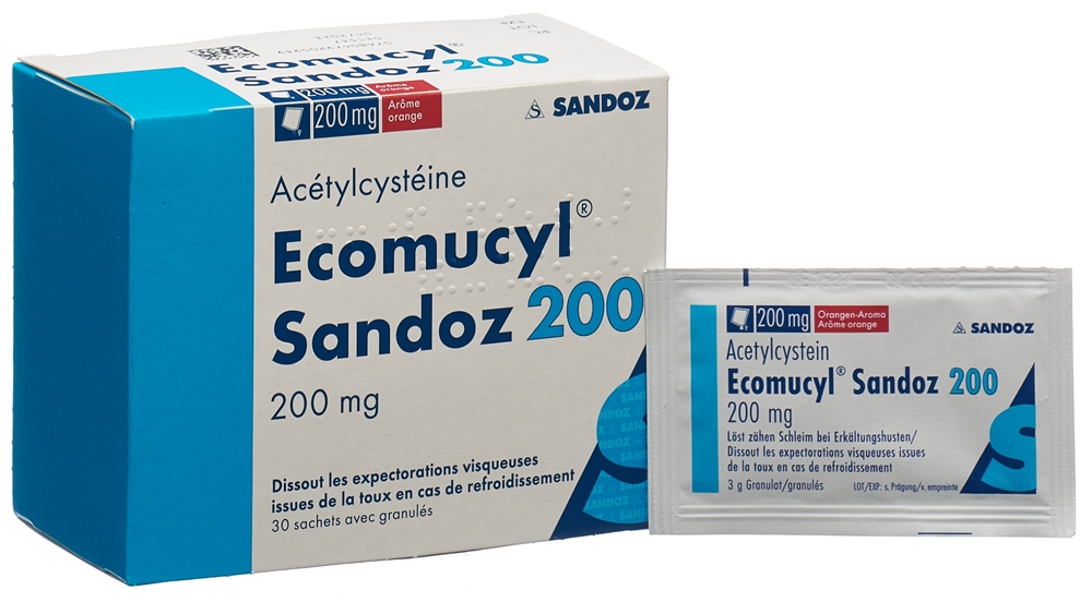 ECOMUCYL Sandoz Gran 200 mg Btl 30 Stk
