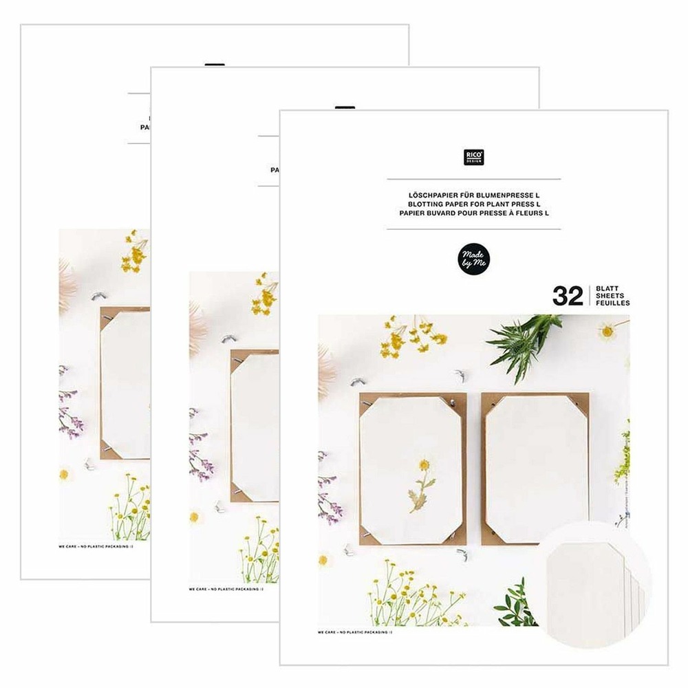 96 papiers buvard pour presse à fleur a4