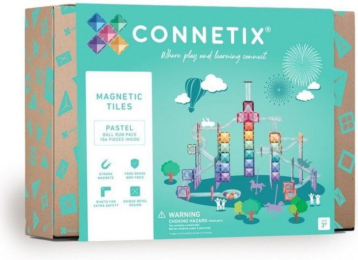 Connetix - CT-P-00106-BR - Bouwspel - 106-delige Pastel Ball Run Pack