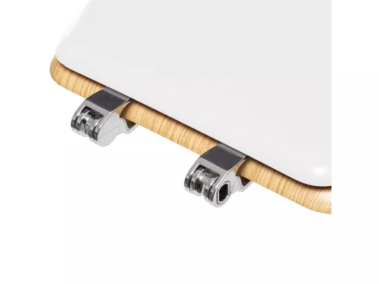 Abattant WC en Bois Blanc et Naturel