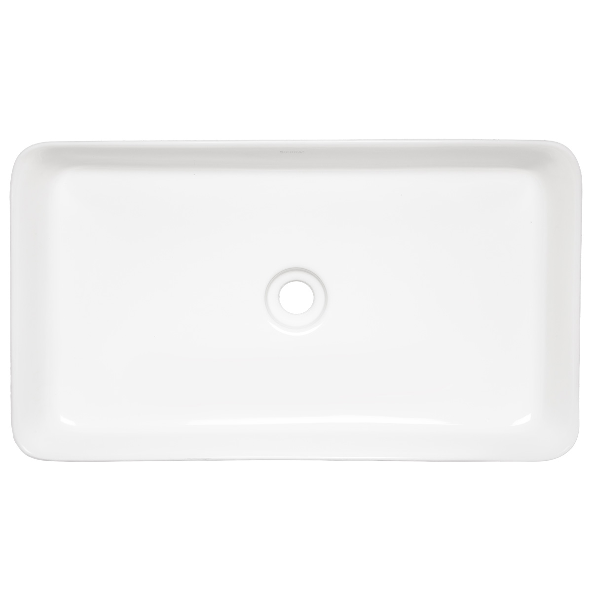 Kerra KR053 waskom rechthoekig glans wit 67.5x37.5x12cm