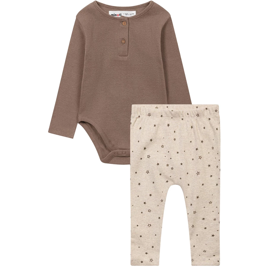 Minoti Set aus Body und Leggings graubeige