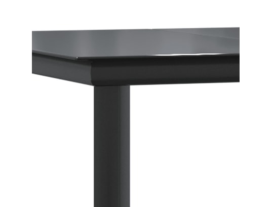 LES TENDANCES - Ensemble table et chaises de jardin-noir-8 places-492006
