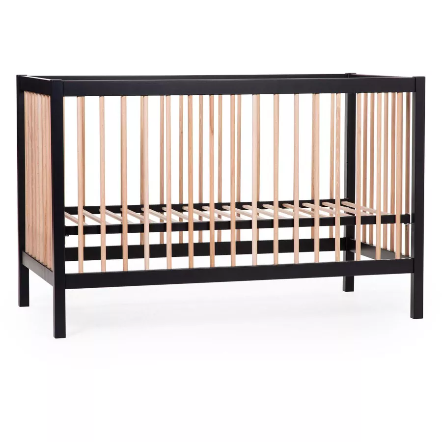 CHILDHOME Babybett 97 schwarz natur