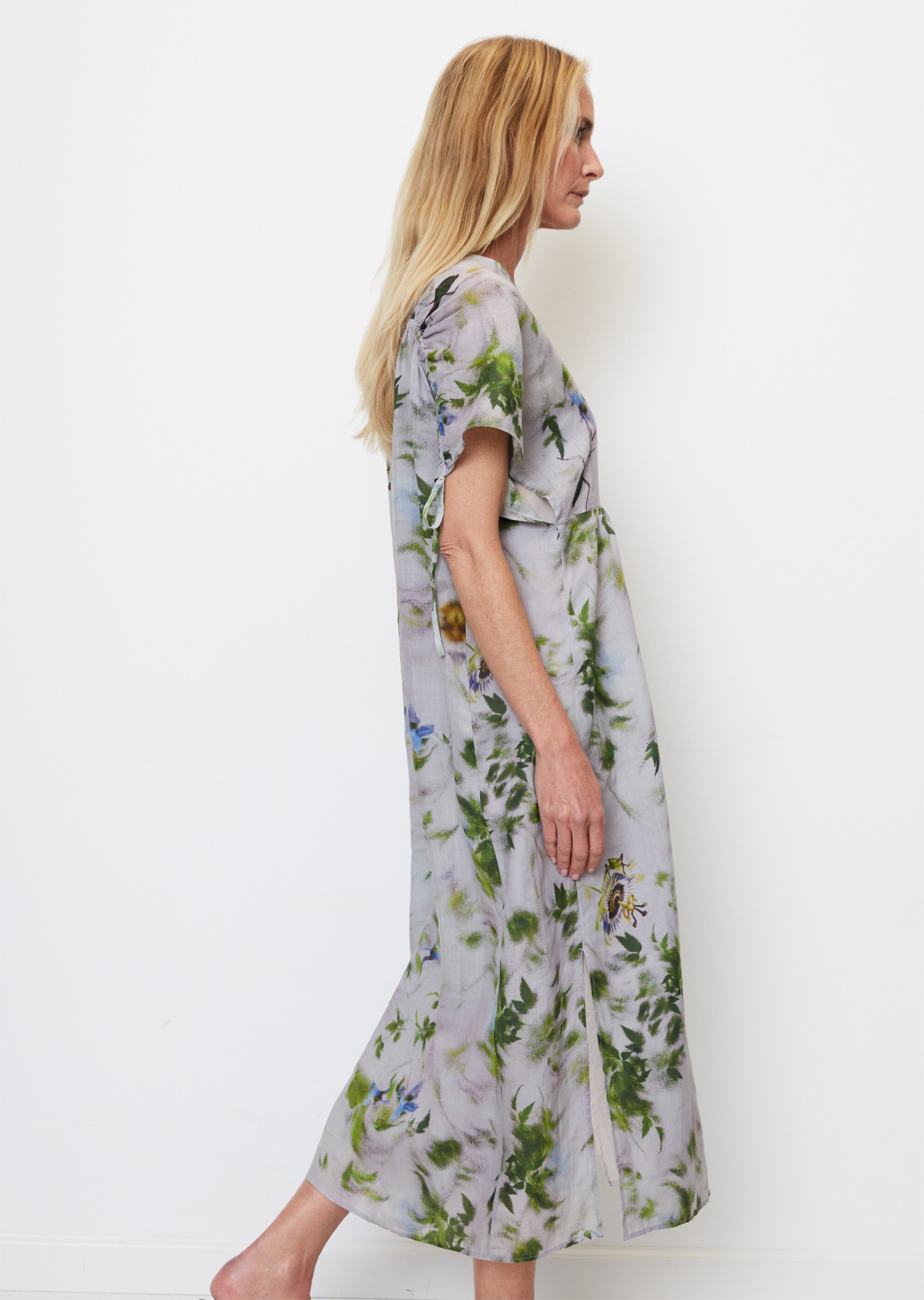 STUDIO MARY LENNOX for MO'P Langes Print-Kleid im Kaftan-Stil aus Premium-Ramie-Qualität