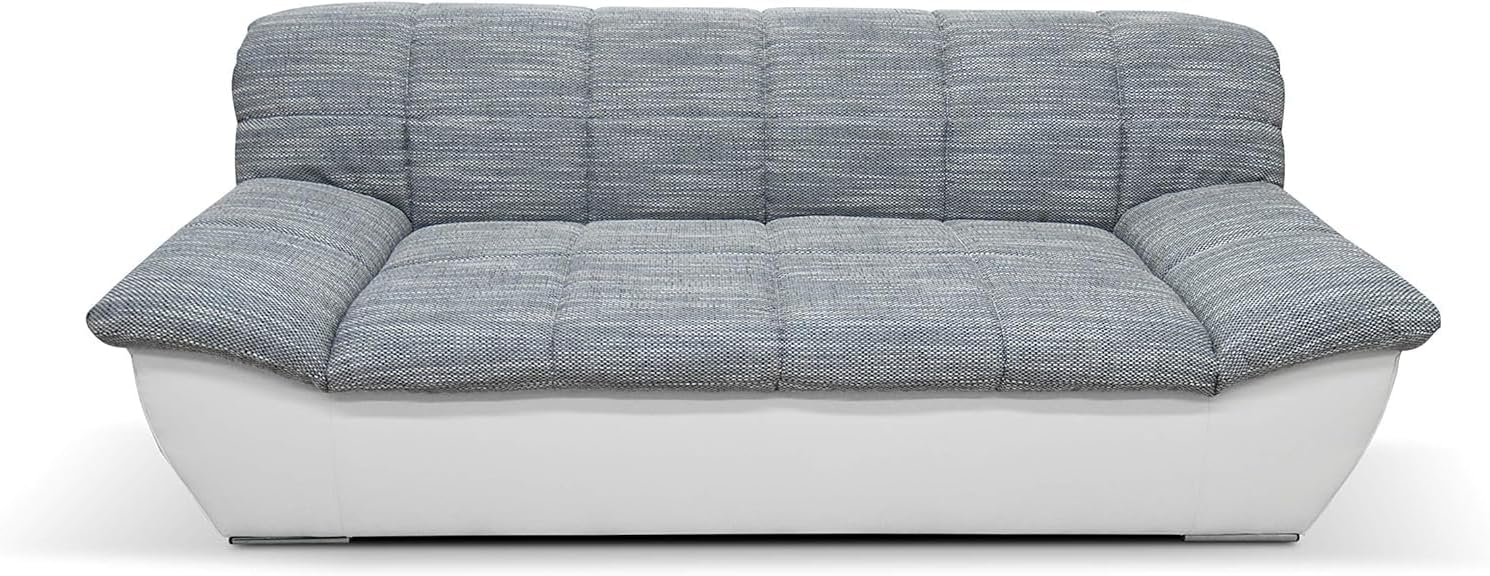 DOMO. collection Sofa Splash, 3 Sitzer, Couch, Polstergarnitur, 232 x 96 x 76 cm (BxTxH), weiß-grau