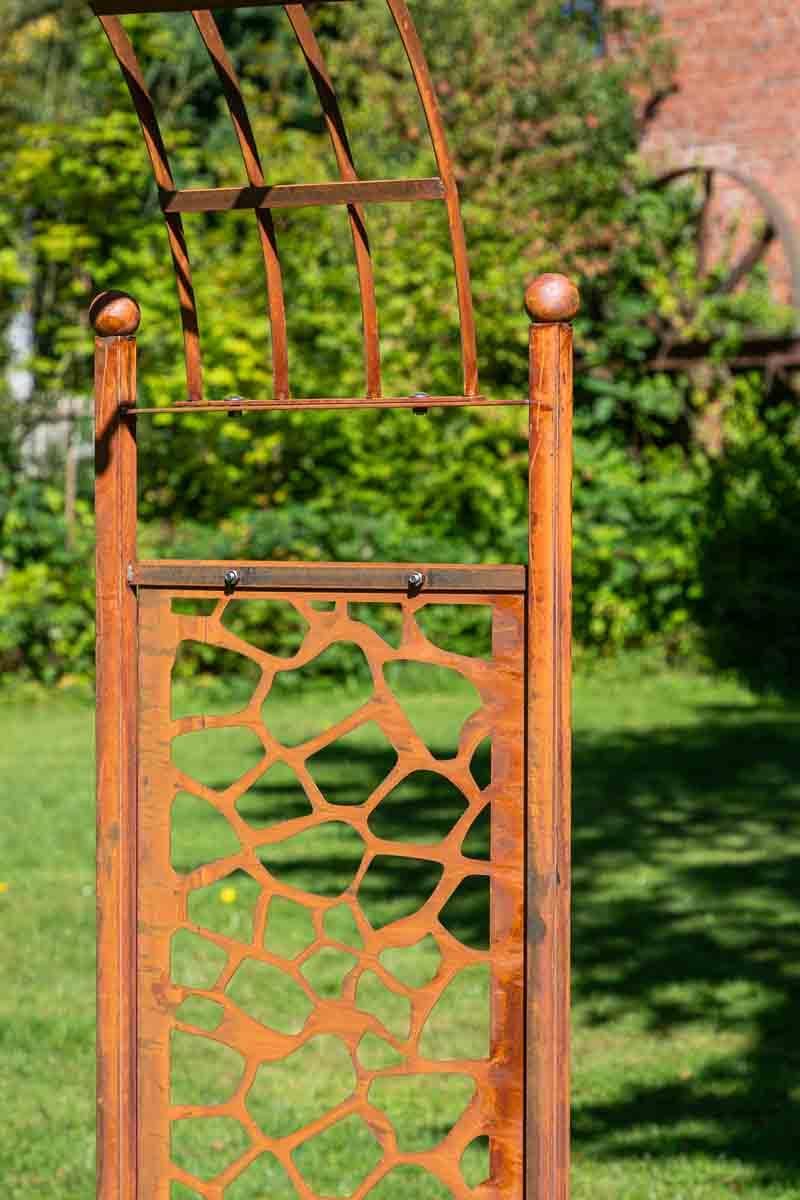 KUHEIGA Rosenbogen Metall Breite: ca. 110 cm Rost Rankbogen