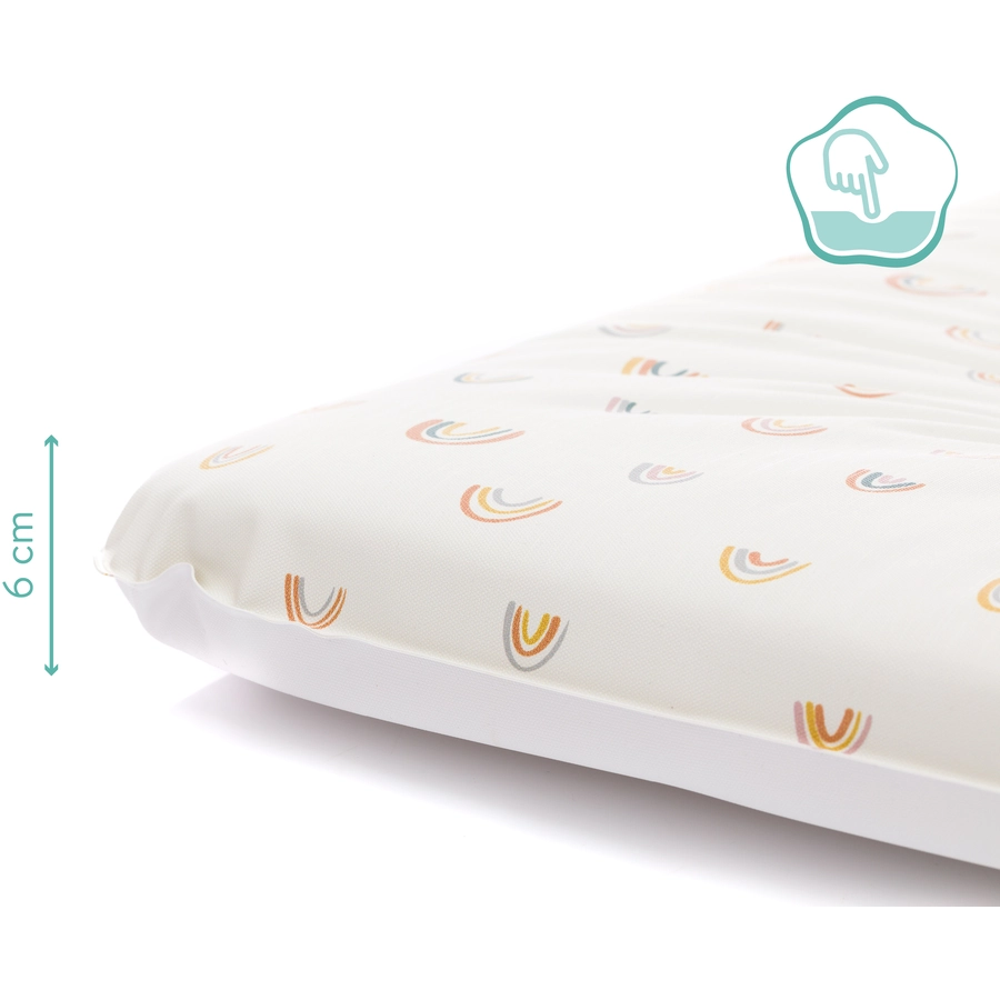 fillikid Wickelauflage Softy Large Rainbow Beige 85x75 cm