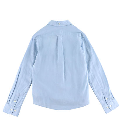 GANT Hemd - Leinen/Baumwolle - Frisch Blue