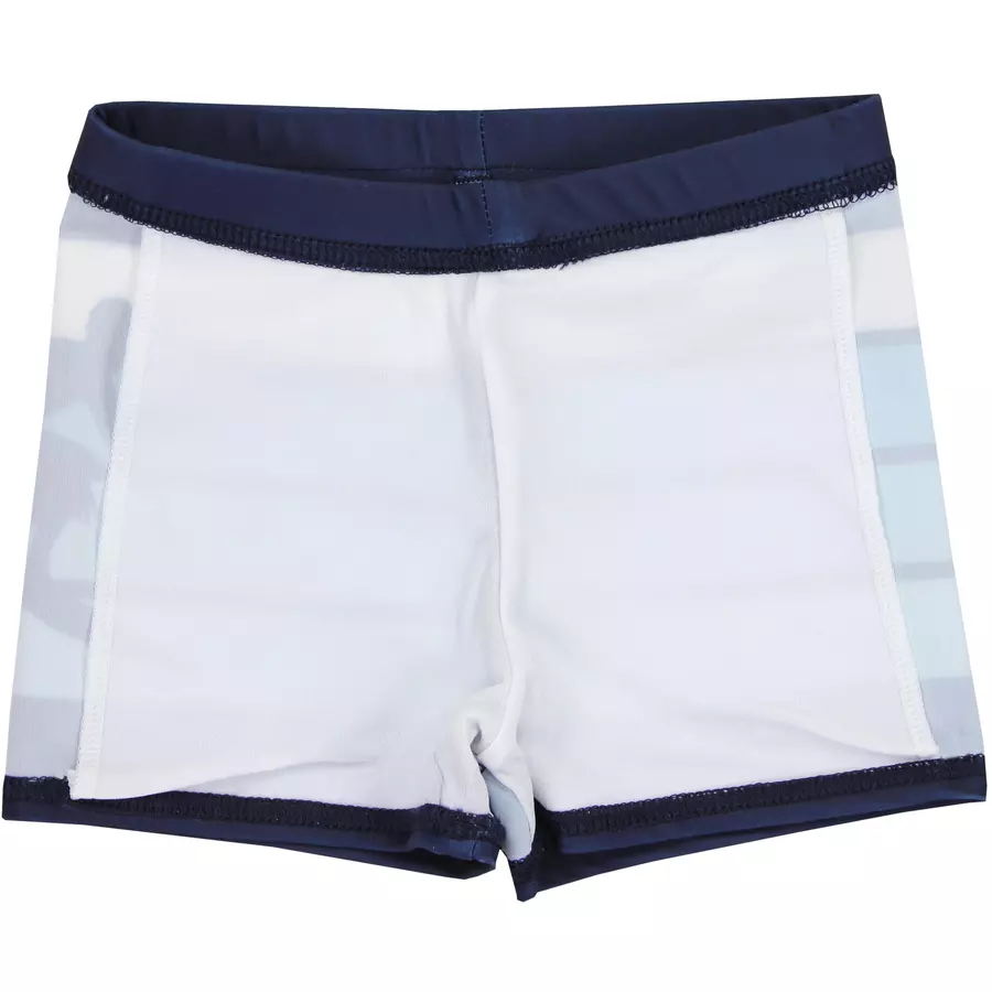 Aquarti Jungen Badehose Gestreift mit Motiven hellblau
