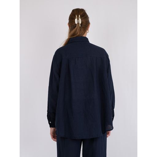 Neo Noir Dalma Linen Skjorte, Navy, 36