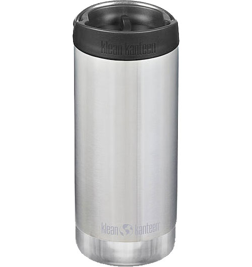 Klean Kanteen TKWide Edelstahl Thermoflasche 355 ml Silber