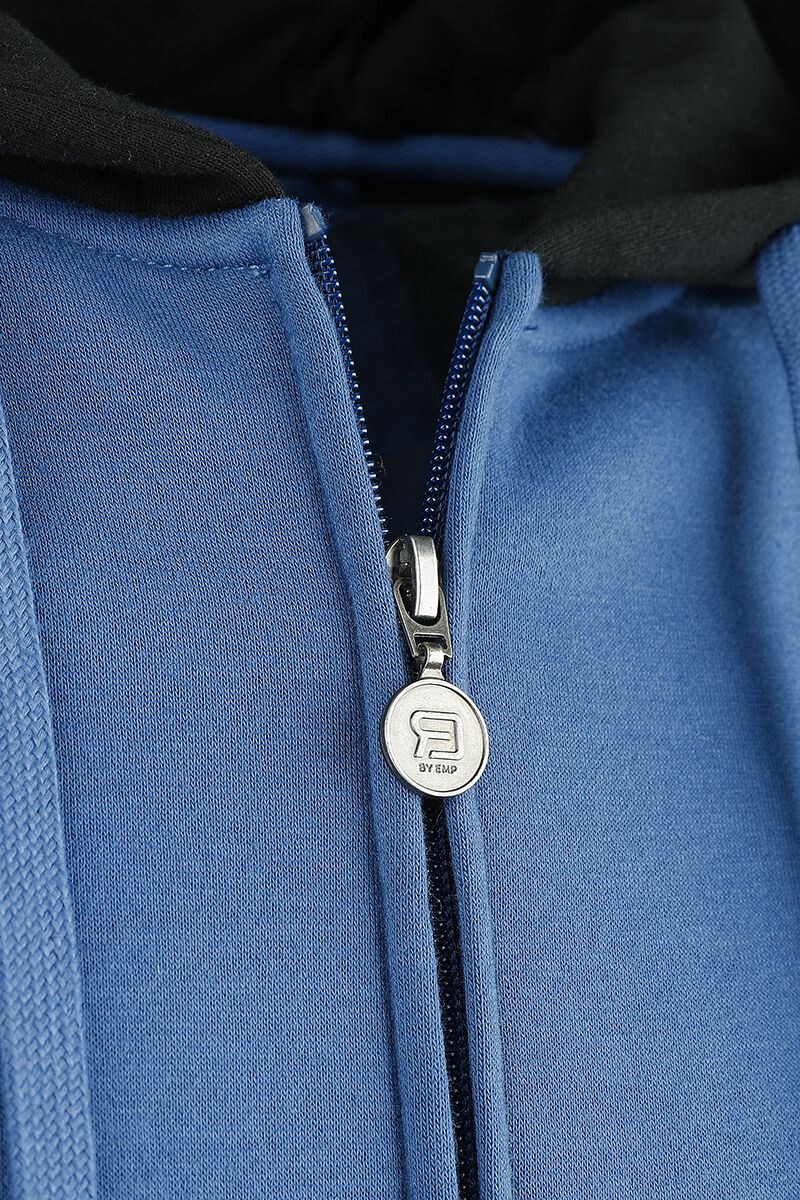 Sweat à capuche zippé Noir/Bleu | RED by EMP Sweat-shirt zippé à capuche