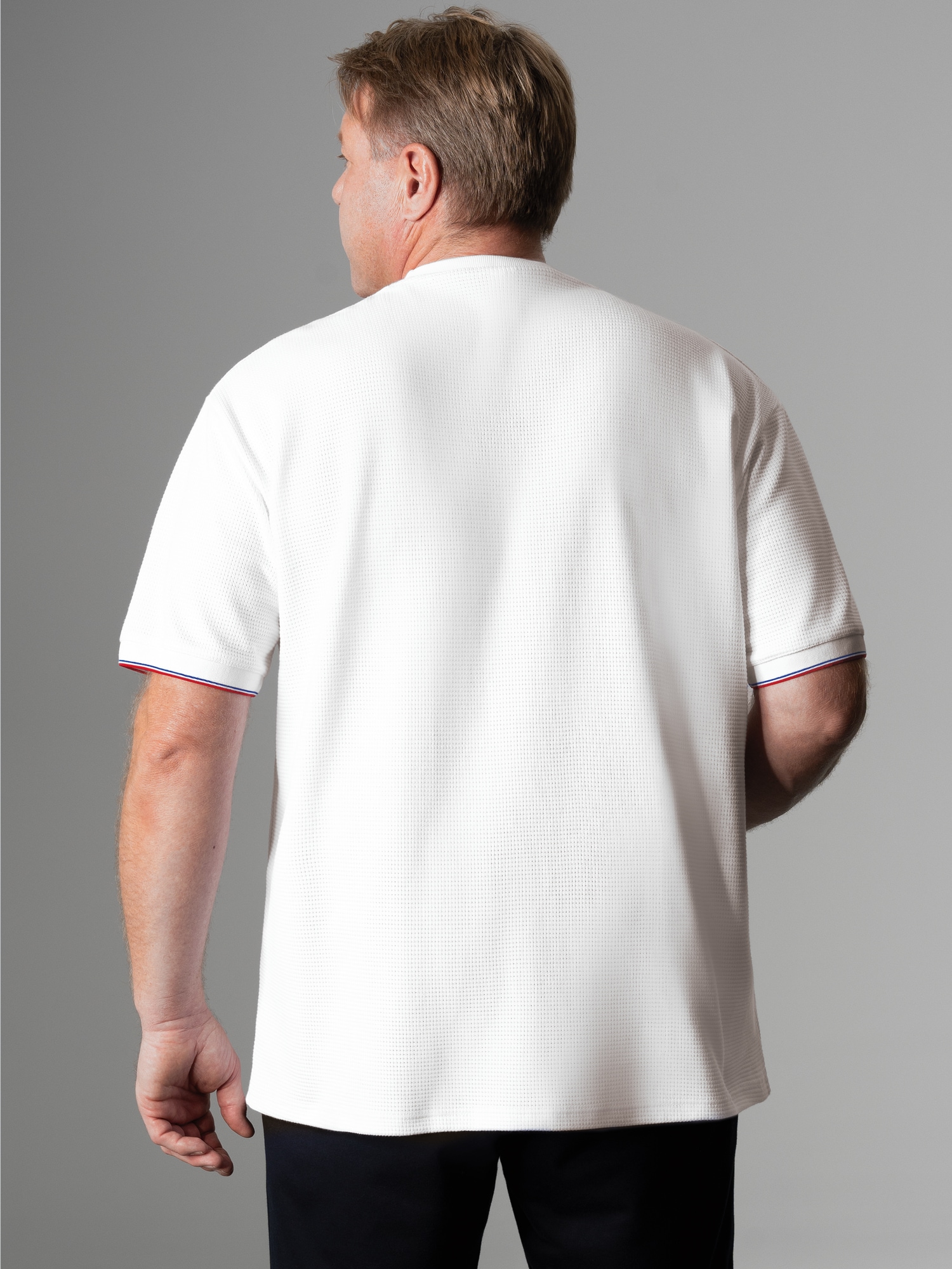 Oversized T-Shirt in Waffeloptik Weiss