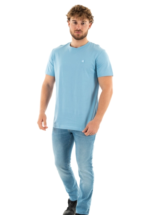 Tee shirt calvin klein jeans embro badge cez dusk blue
