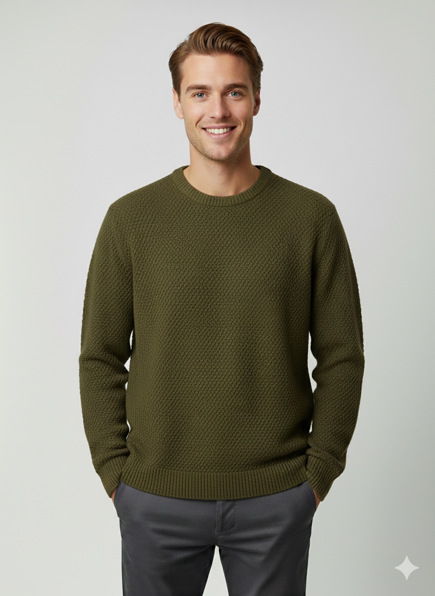 SELECTED HOMME Rundhalspullover »SLHHENNY LS KNIT RELAXED CREW NECK D«