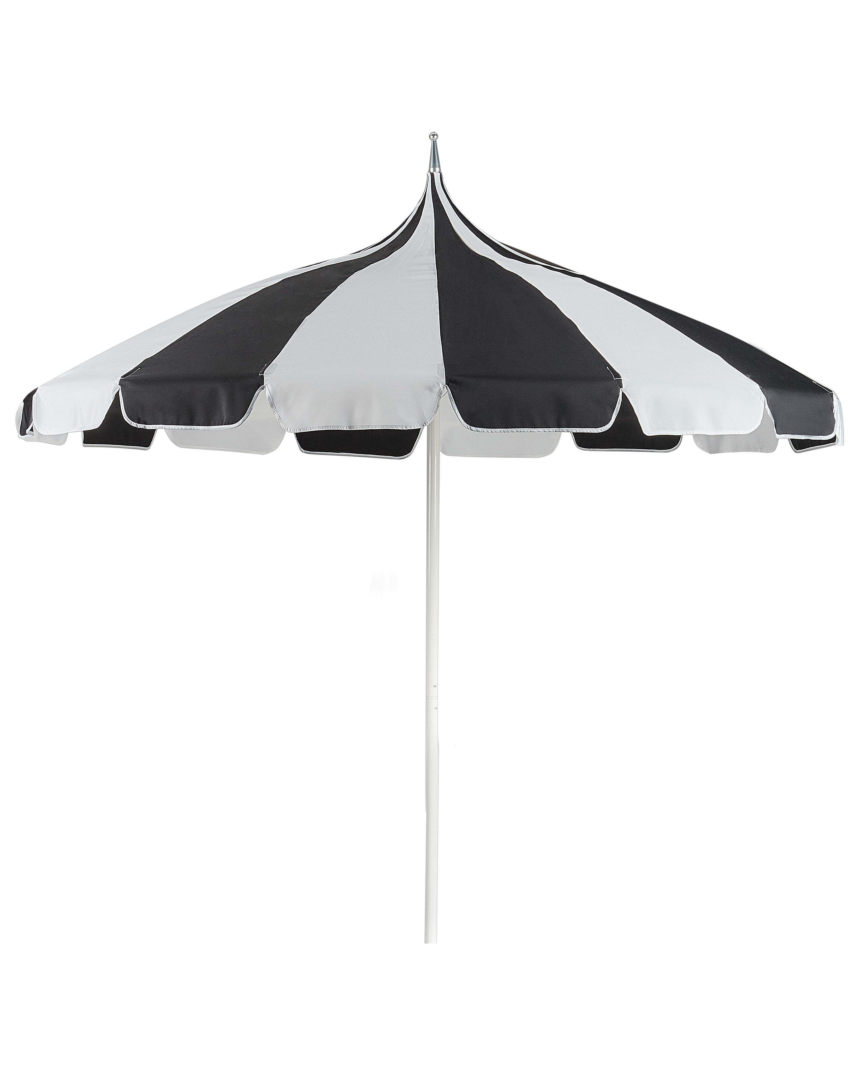 Parasol 245 cm MINOA Zwart/wit