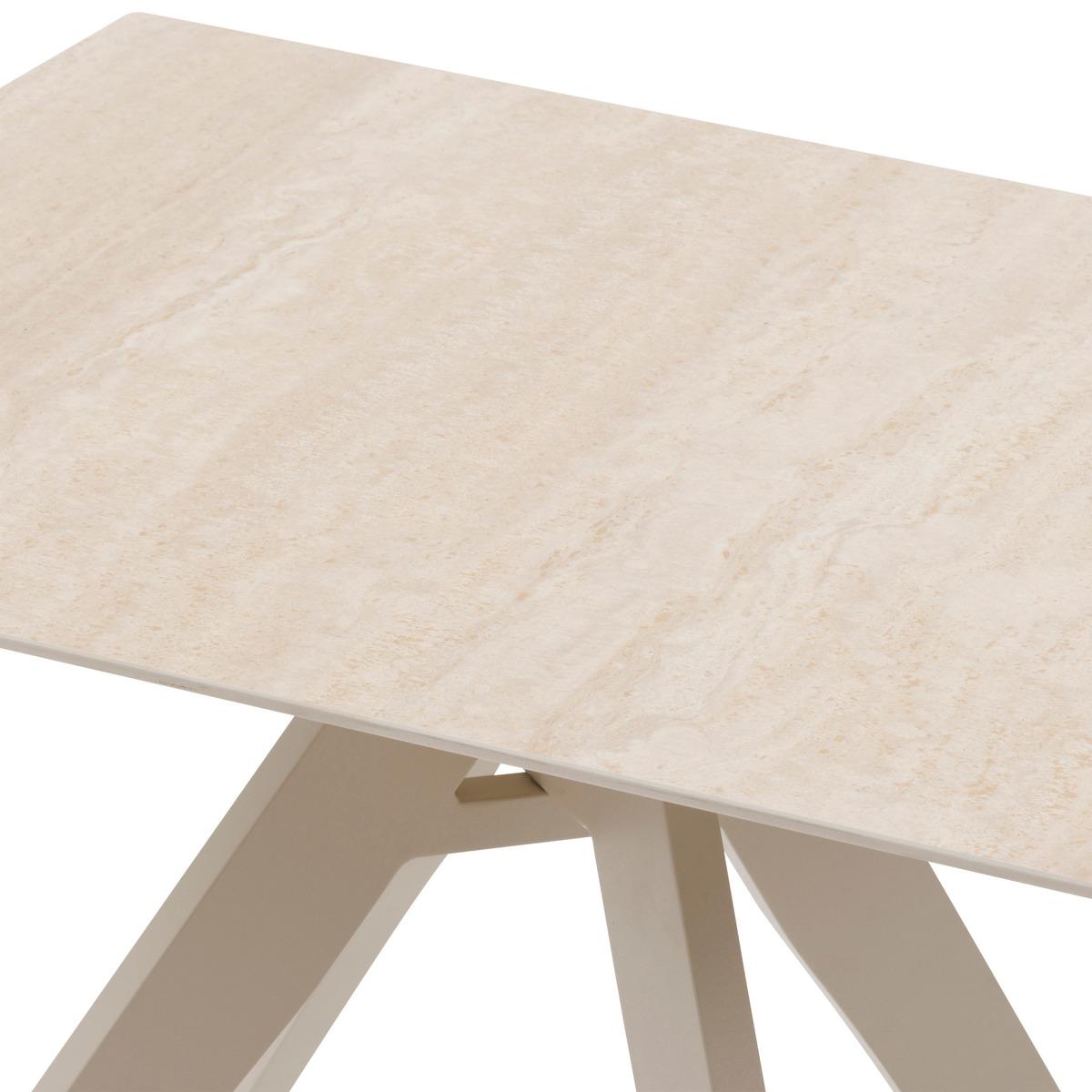 TABLE TERZANO CARRE VANIL ARGILE 2 PLACES