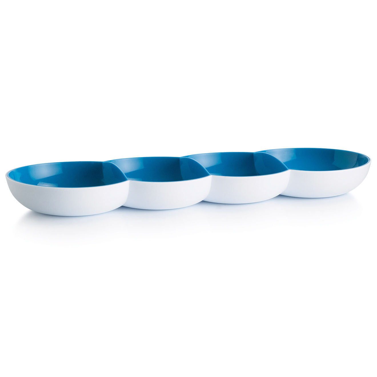 Tupperware Plateau apéritif Allegra blanc/bleu -