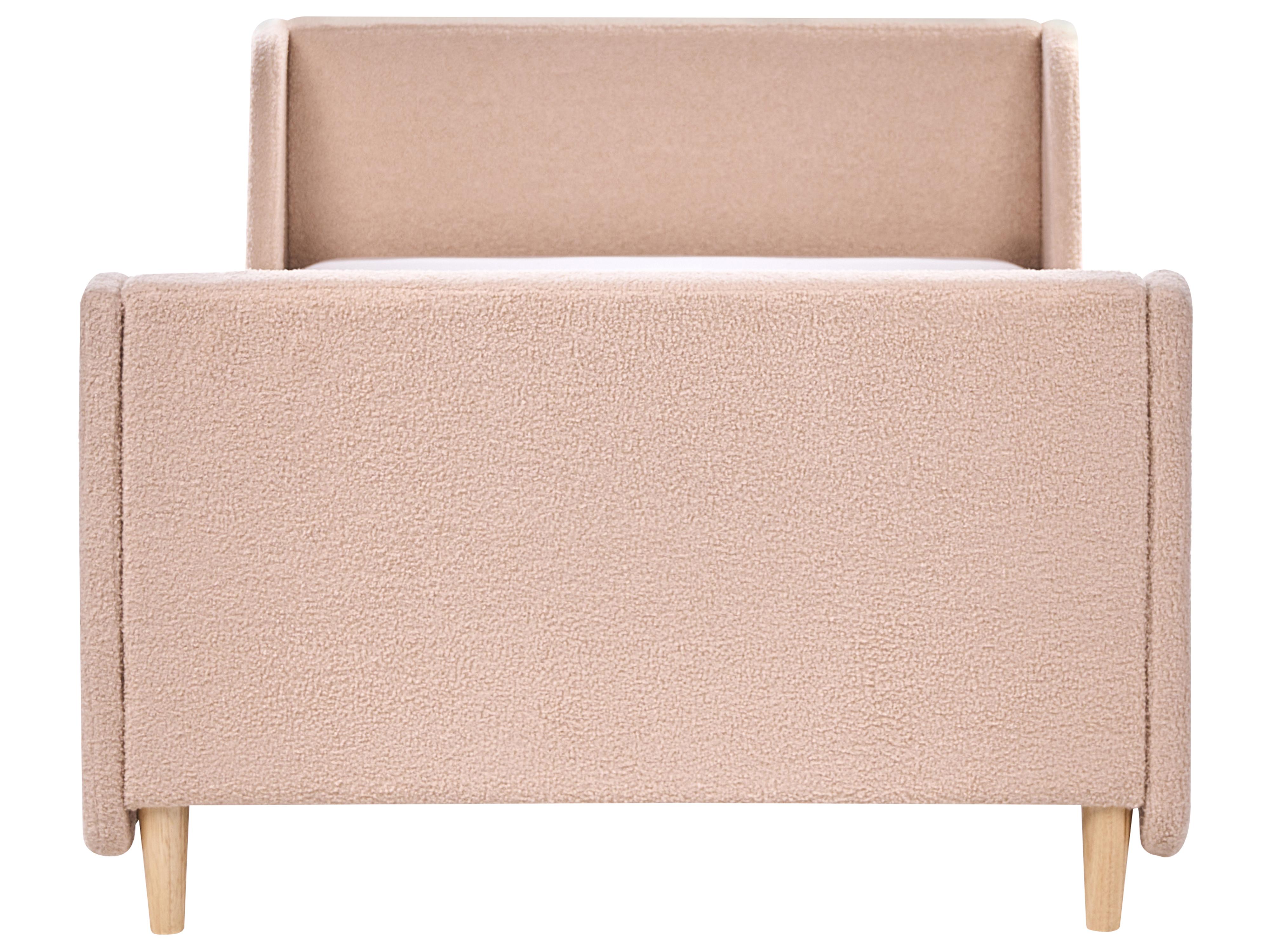 Kinderbed Bouclé LAYE 90 x 200 cm Beige