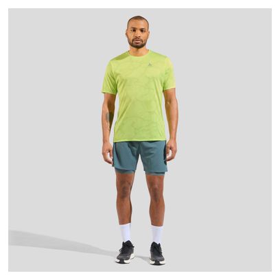 Maillot Manches Courtes Odlo Zeroweight Engineered Chill-Tec Jaune
