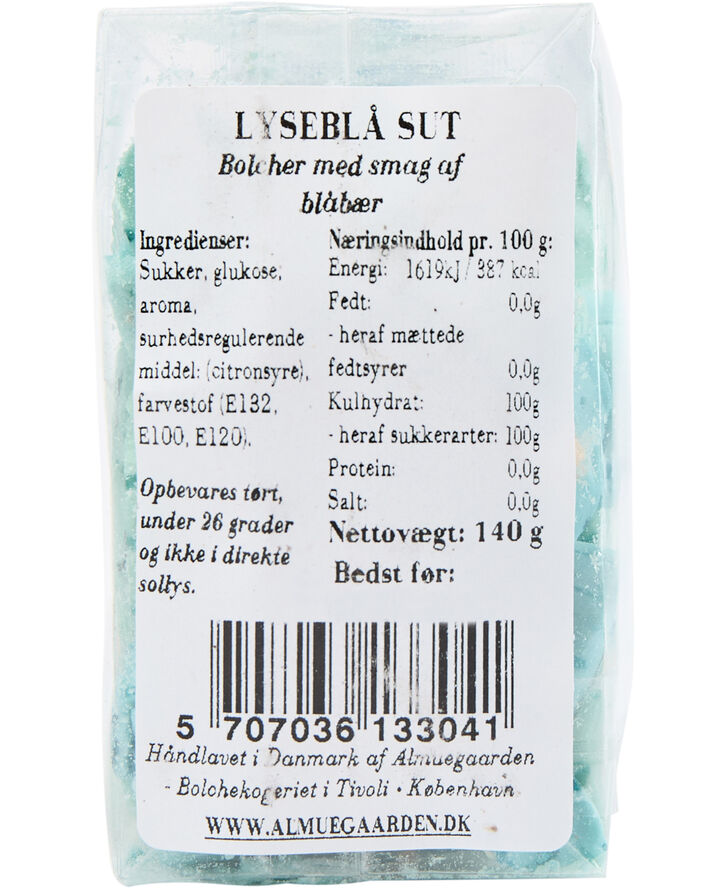 Almuegaarden Lyseblå sut med smag af blåbær Blå