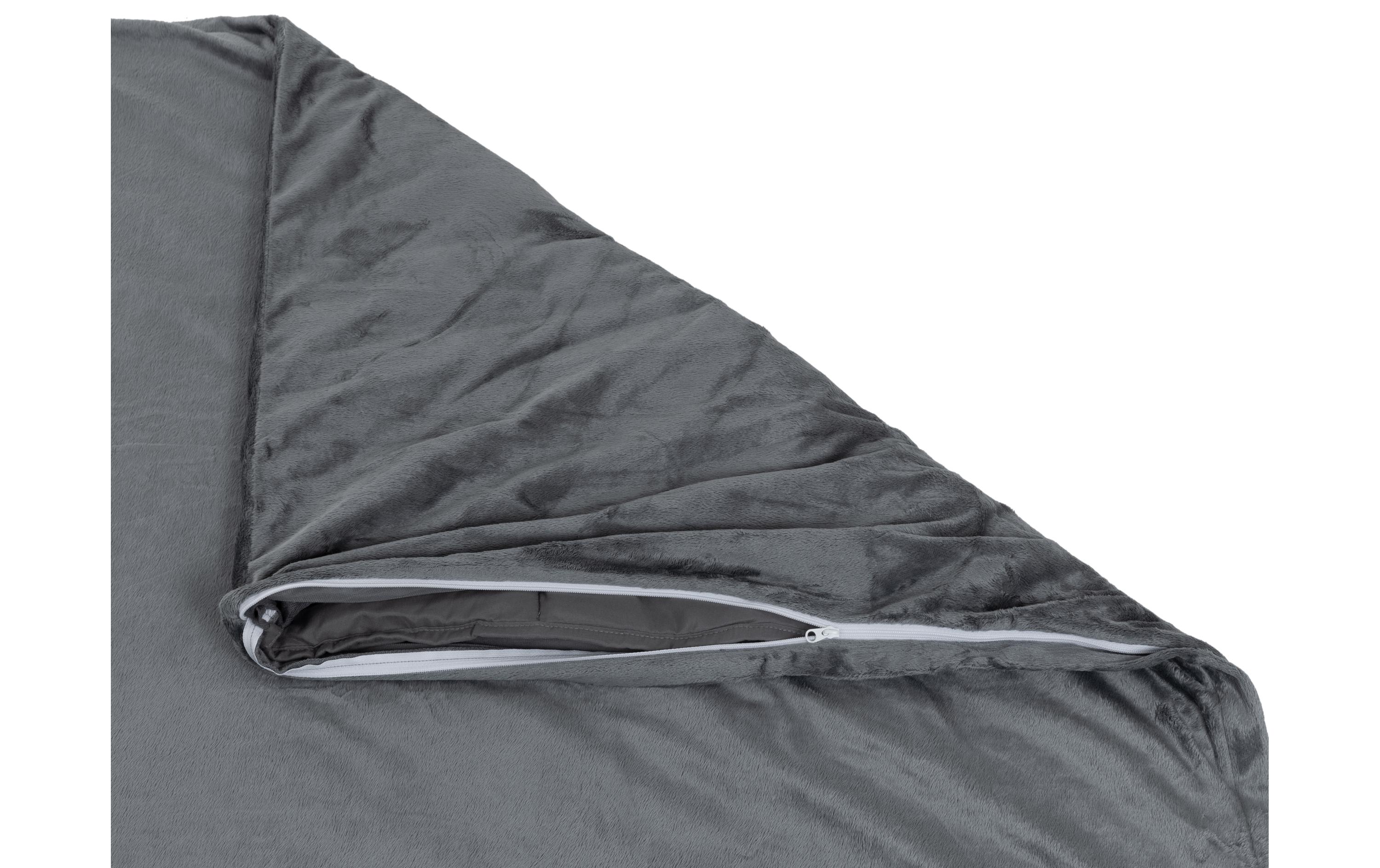 Gewichtsdecke 6.5 kg, 160 x 210 cm, GrauTherapiedecke mit Samtbezug für entspannte Nächte