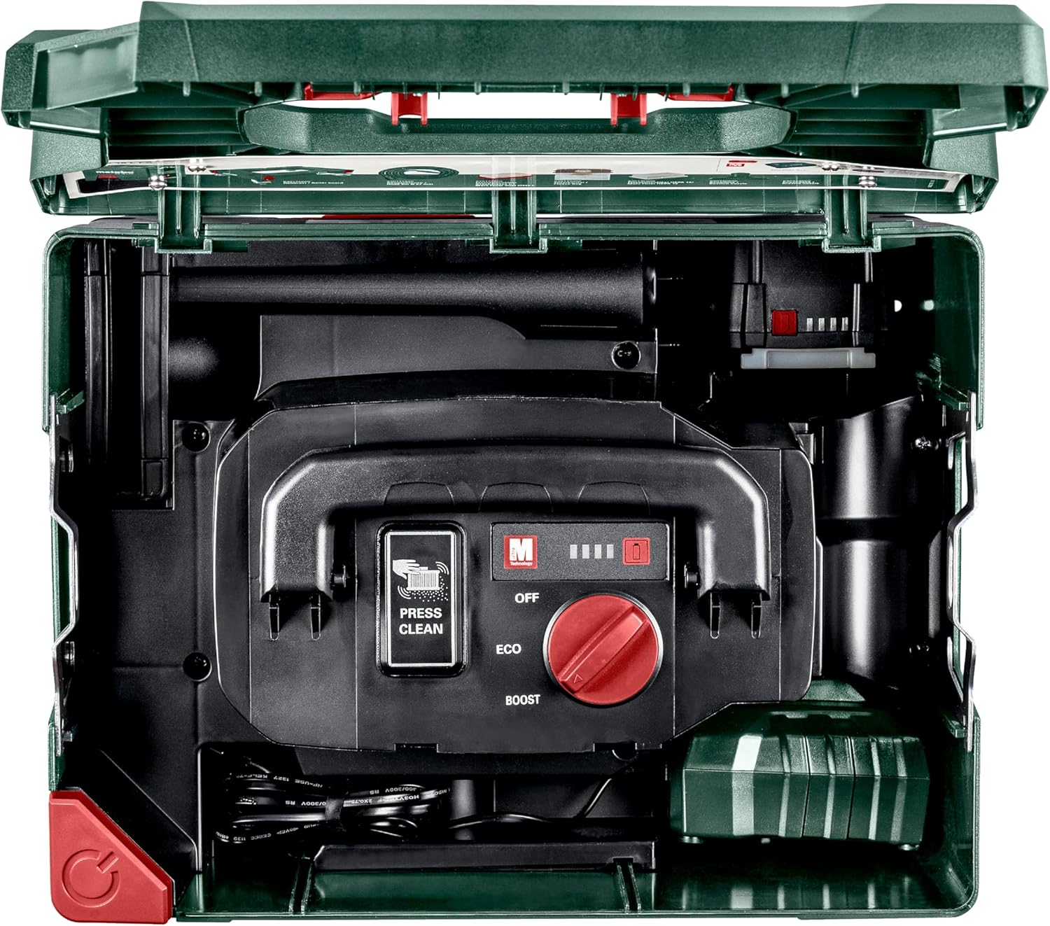 metabo Akku-Sauger AS 18 L PC – 602021850 – 18 V – Sauger mit manueller Filterabreinigung, Boost- und Eco-Modus – Ohne Akku und Ladegerät
