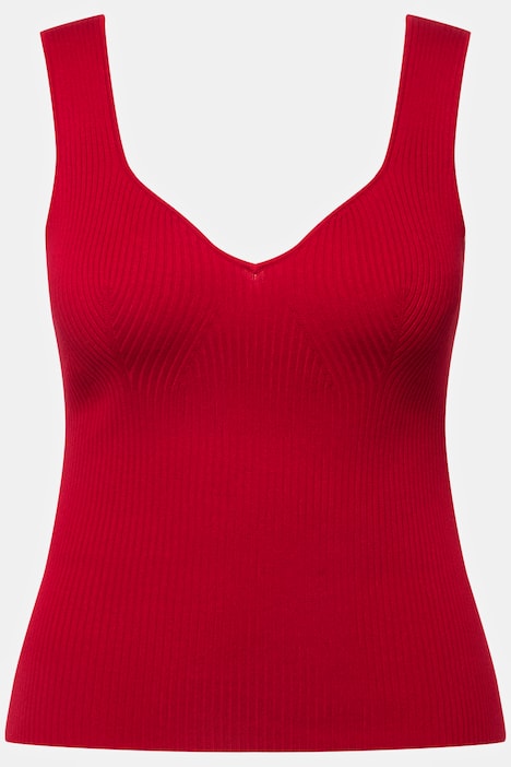 Ripptop, Slim, Herzausschnitt, ärmellos