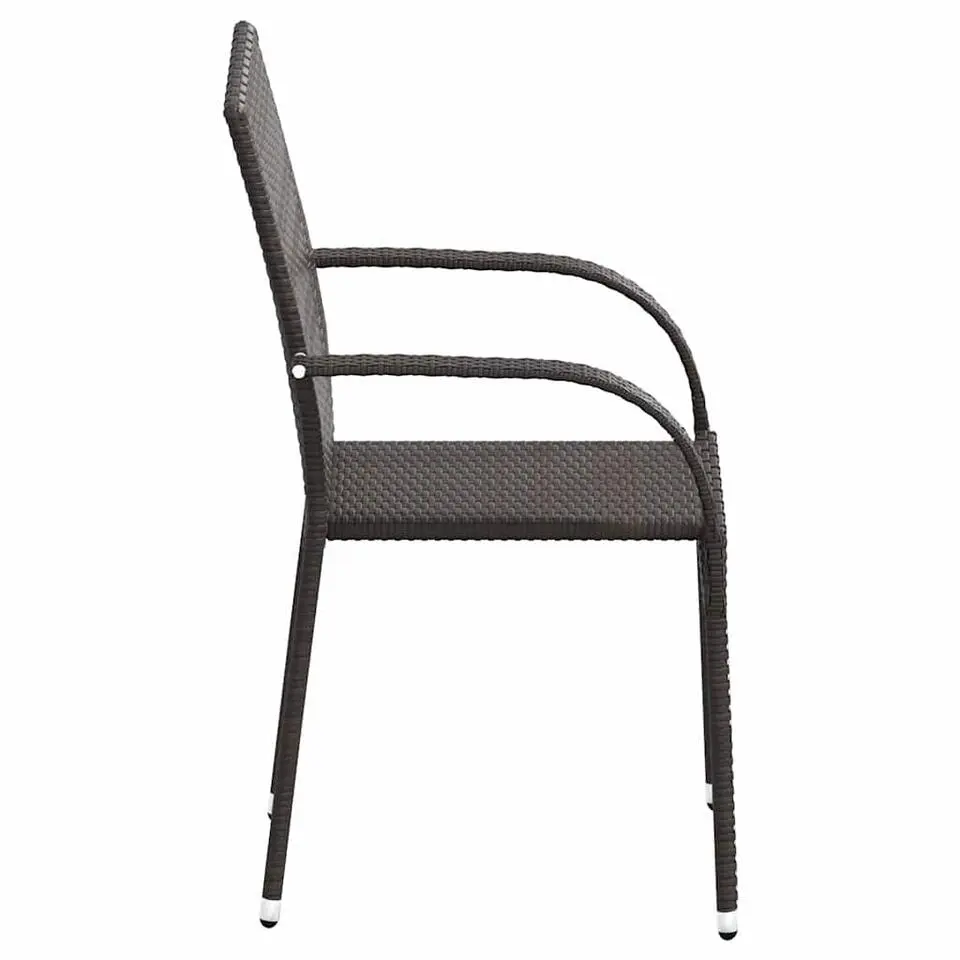 vidaXL - Stapelbare Stoel - Bruin - Poly rattan