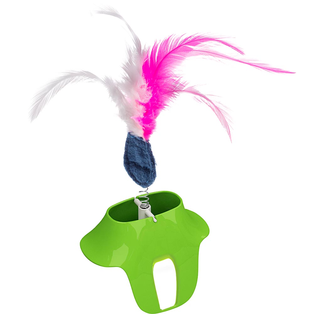 Module pour jeux pour chats de la ligne clever et happy fpi 5197, avec jouet à plumes