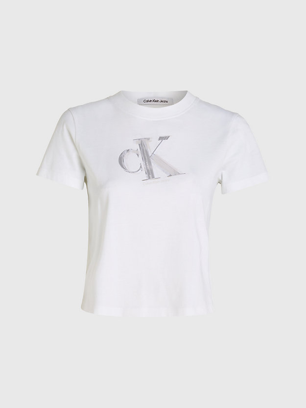 Camiseta curta com monograma