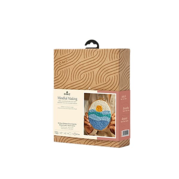 Punch needle-kit med havsmotiv, 15 x 15 cm, DMC Mindfulness