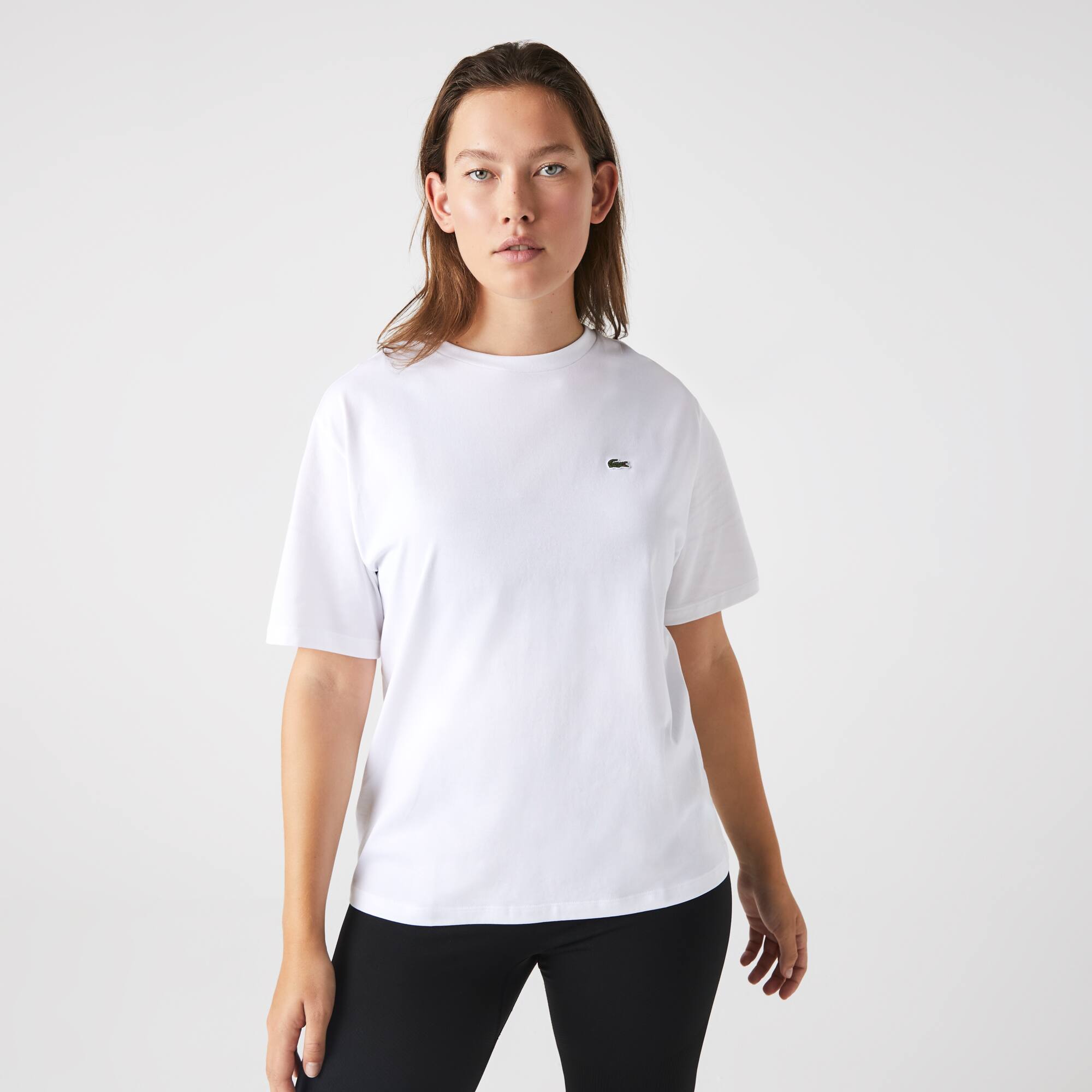 Damen-T-Shirt aus Premium-Baumwolle T-Shirts - Weiss - Lacoste - Damen